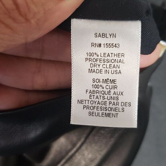 NWT Sablyn Black Leather Tulip Top Mini Dress Size XS - Picture 7 of 8